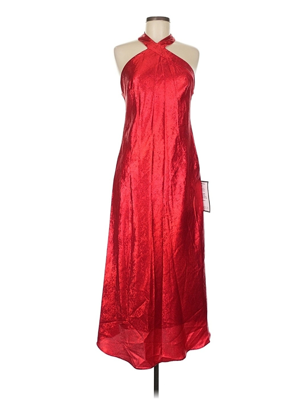 Adrianna Papell Red Foil Gown